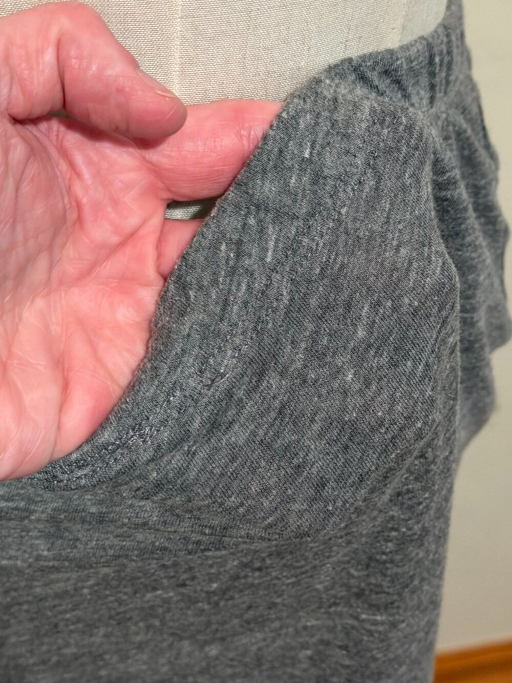 Happening in the Present Beach Coverup Maxi Skirt Gray M Summer Boho - Picture 6 of 6